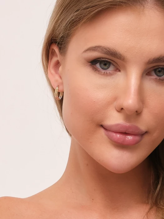 Серьги кольца из золота 585