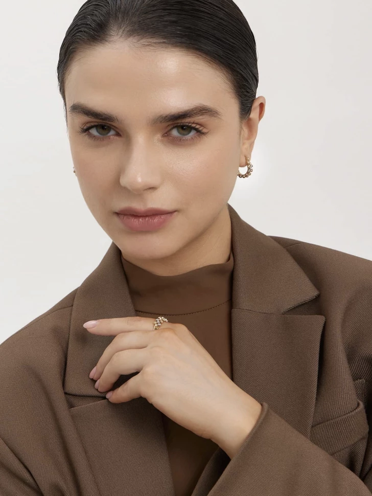 Серьги кольца из золота