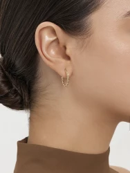 Серьги кольца из золота