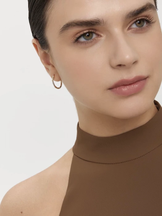 Серьги кольца из золота