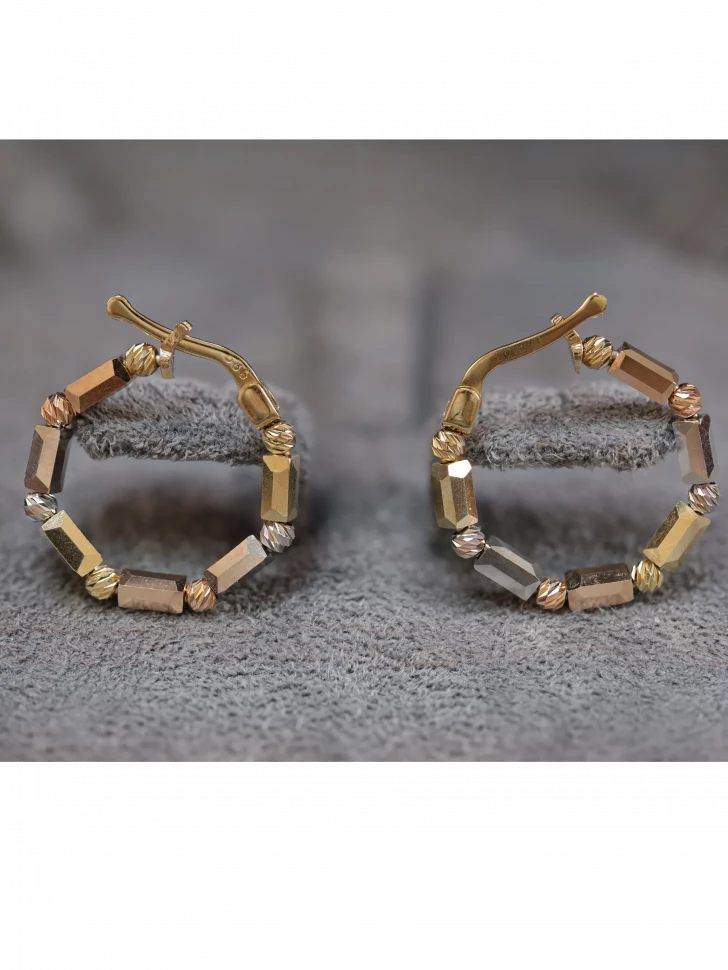 Серьги из золота «Мягкая тишина»
