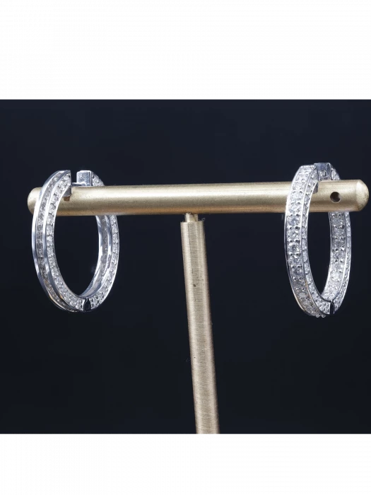 Серьги конго из золота с бриллиантами