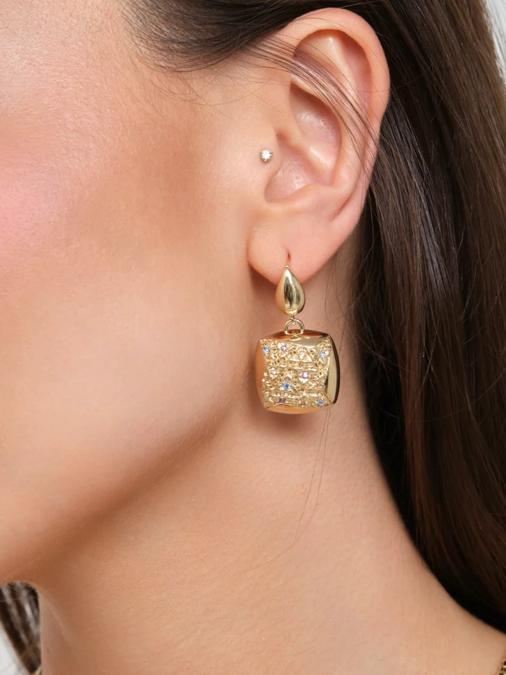 Серьги Итальянские из золота