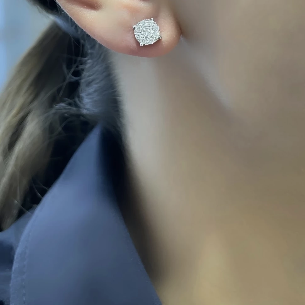 Серьги  Invisible из золота с бриллиантами