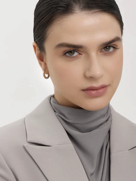 Серьги кольца из золота