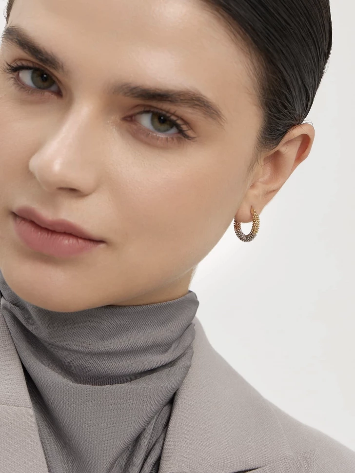 Серьги кольца из золота