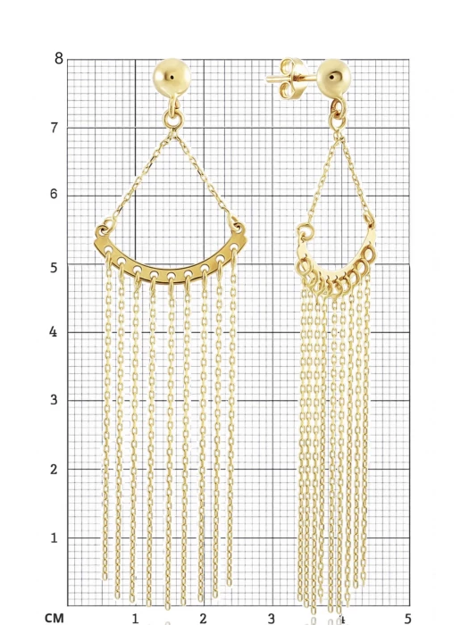 Серьги из золота 585 пробы